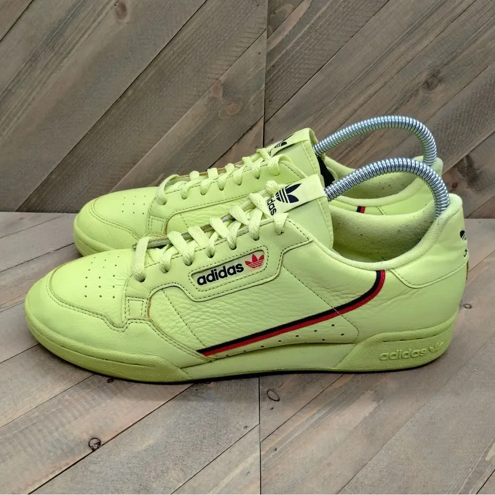 Adidas Continental 80 Semi Frozen Yellow Fashion Sneakers Mens Size 10 Shoes‎